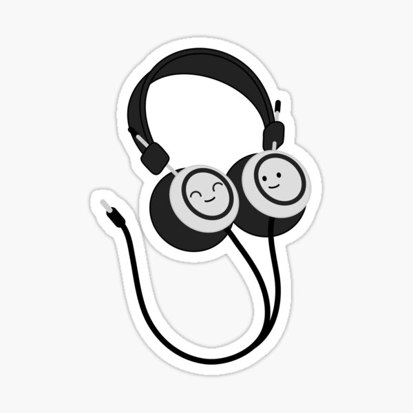 Happy Headphones Sticker