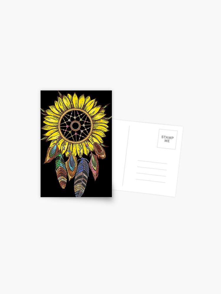 Postal «atrapasueños regalos de girasol» de moonchildworld | Redbubble