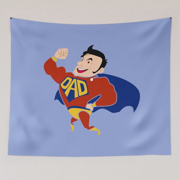 Item preview, Super Dad Black Hair Father's Day Pick Background Color designed and sold by lorrinani.