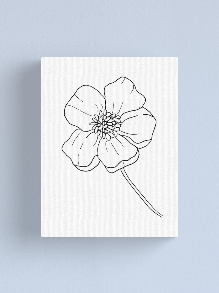 Flower Sketch Canvas Print