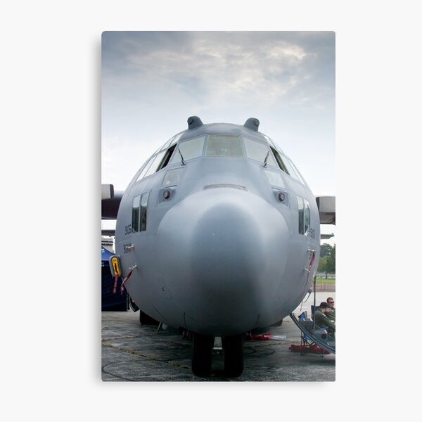 AFRC 89-9106 C-130H Hercules Nose Shot Metal Print