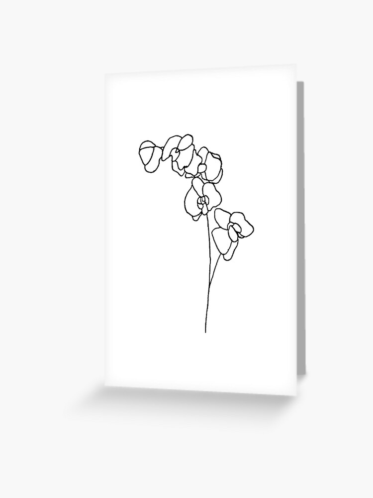 Orchid drawing flower' Sticker | Spreadshirt
