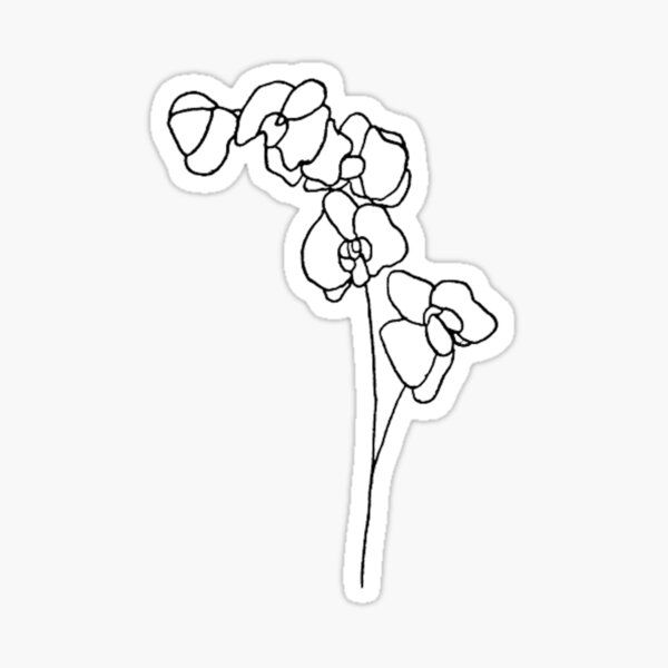 Item preview, Orchid Flowers Drawing designed and sold by KeysOfParadise.