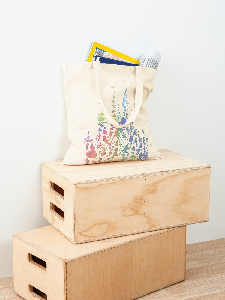 Alternate view of Happiest Castle On Earth (Rainbow Explosion) Tote Bag