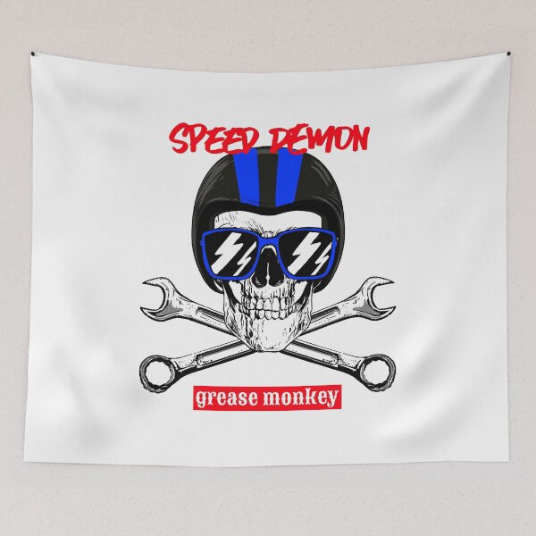 Item preview, Speed demon Skull T-Shirt designed and sold by lovesuperkarma.