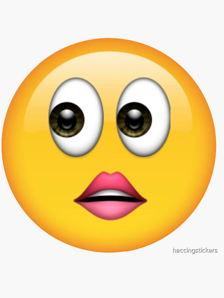 "eyes lip emoji" Sticker by heccingstickers Redbubble