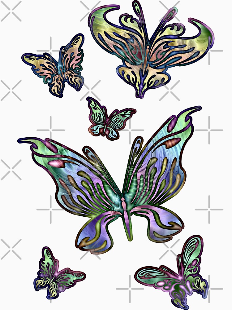 Rainbow Butterflies by kerravonsen