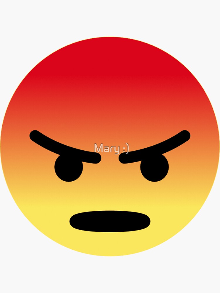 Angry Emoji Sticker For Sale By Sprinkledsugar Redbubble