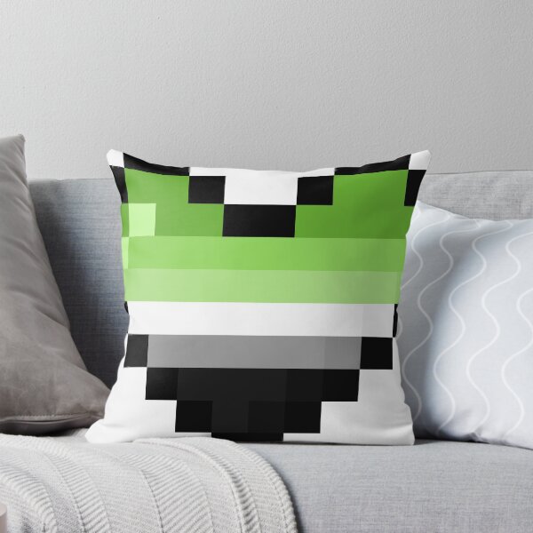 Item preview, Pixelated aromantic pride heart designed and sold by NotCD.