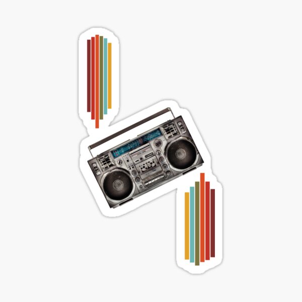 Colorful Boombox Stickers Redbubble - boombox colorful pack roblox