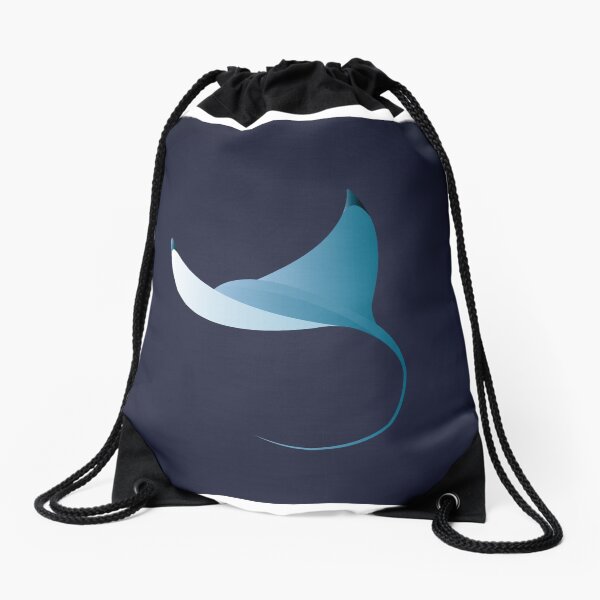 Minimalist Eagle Ray Drawstring Bag