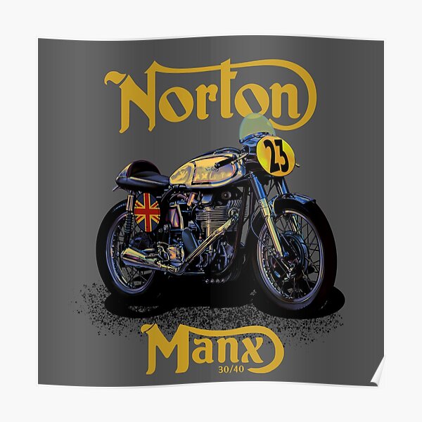 Vintage Motorcycle Norton Manx Racer by MotorManiac Poster