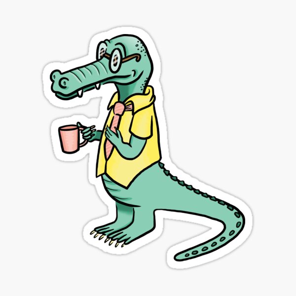 Baby Coffee Gator Sticker for Sale by pocajohantas
