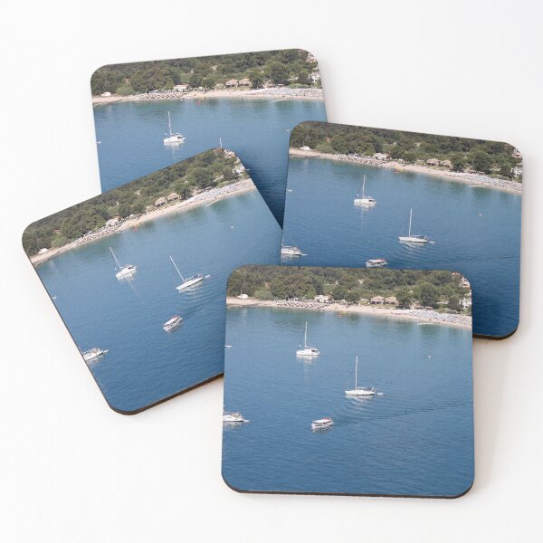 Item preview, yachts and sailboats on Valtos beach in summer Parga Greece  designed and sold by goceris.