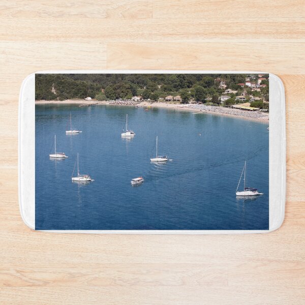 Item preview, yachts and sailboats on Valtos beach in summer Parga Greece  designed and sold by goceris.