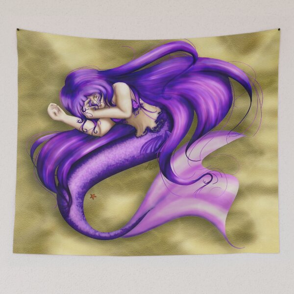 Item preview, Shy Purple Mermaid Naraku designed and sold by kittyocean.