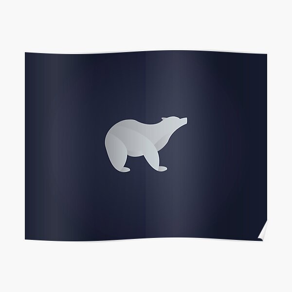 Minimalist Polar Bear Poster