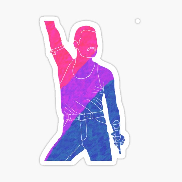 Freddie Mercury Bi Flagge Sticker