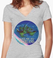 Camiseta entallada de cuello en V Llévame a Neverland
