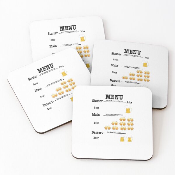 Item preview, Beer Menu For Beer Lovers Beer Mug Beer Drinker designed and sold by Dolalii.