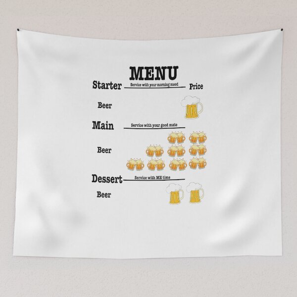 Item preview, Beer Menu For Beer Lovers Beer Mug Beer Drinker designed and sold by Dolalii.