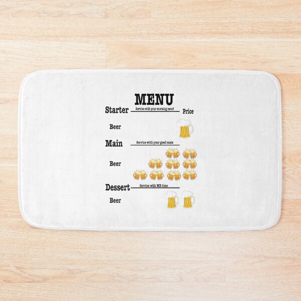Item preview, Beer Menu For Beer Lovers Beer Mug Beer Drinker designed and sold by Dolalii.