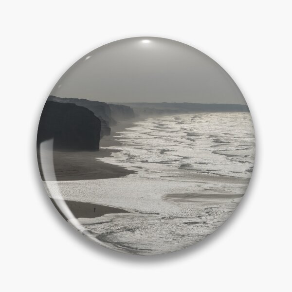 Item preview, Silver Coast - Misty Cliffs and Glossy Ocean at Foz do Arelho Portugal designed and sold by Georgia Mizuleva.
