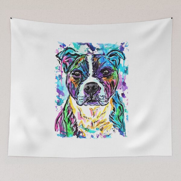 Item preview, Colourful, Watercolour Dog Painting designed and sold by SaltySerenity.