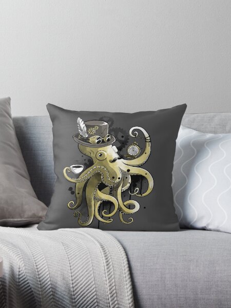 Artikel-Vorschau von Steampunk Octopus Gold Aquarell, designt und verkauft von NemiMakeit.