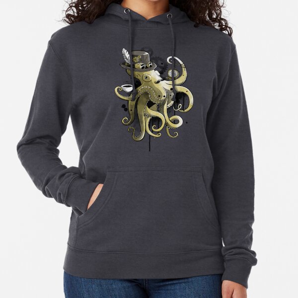 Item preview, Steampunk octopus gold watercolor designed and sold by NemiMakeit.