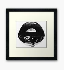 Ink Lips Framed Print