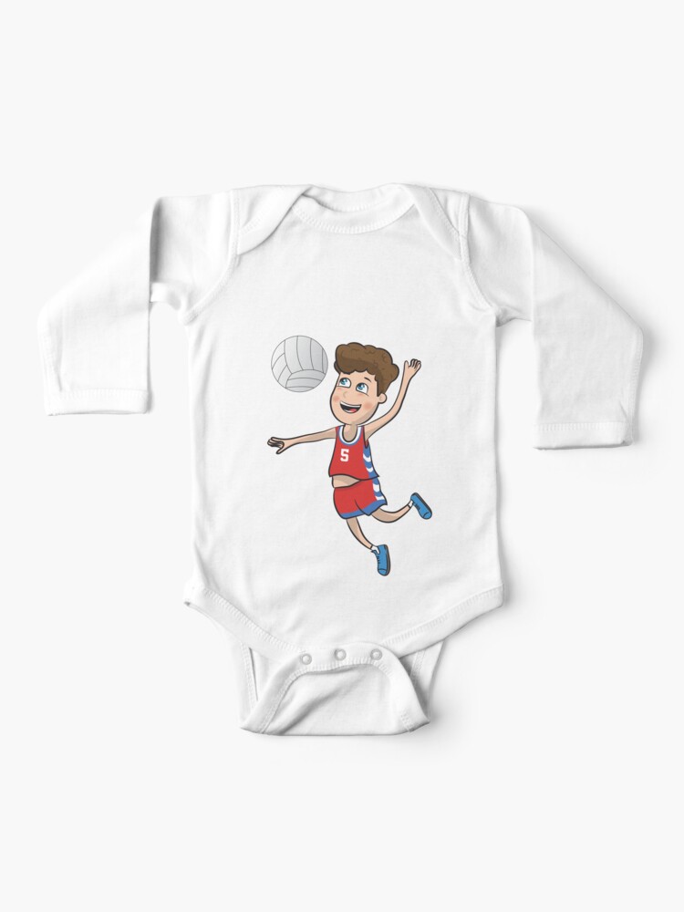 Newborn Childrens Love Volleyball Printed Long Sleeve 100/% Cotton Infants Tops