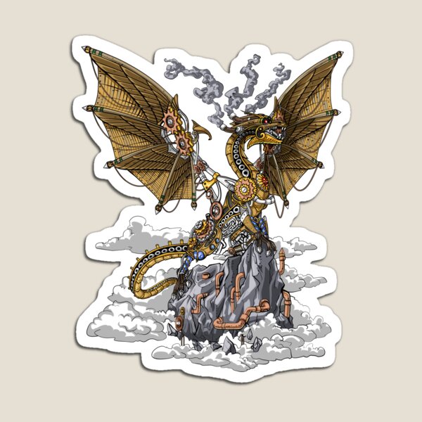 Steampunk Dragon Magnet