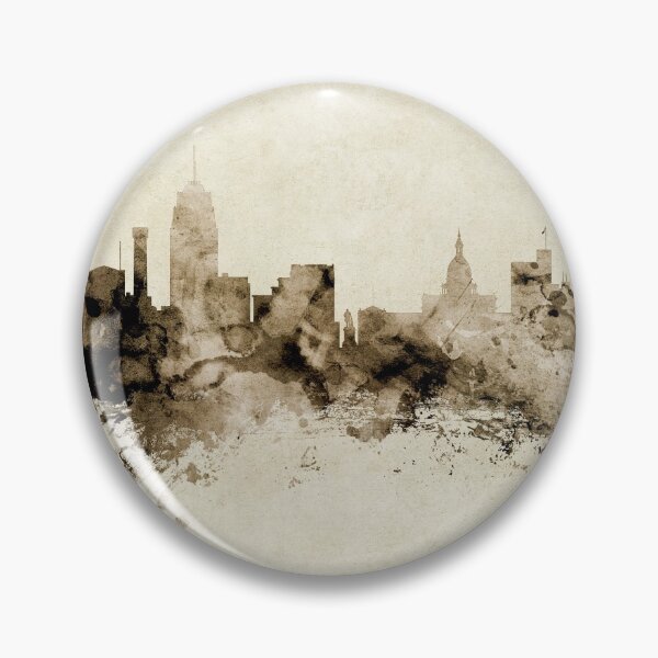 Item preview, Lansing Michigan Skyline designed and sold by ArtPrints.