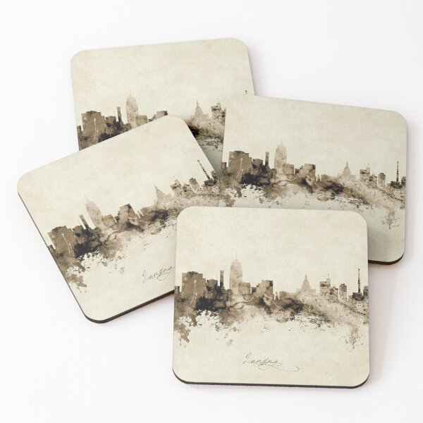 Item preview, Lansing Michigan Skyline designed and sold by ArtPrints.
