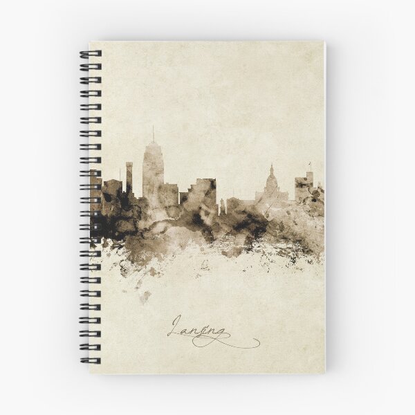 Item preview, Lansing Michigan Skyline designed and sold by ArtPrints.