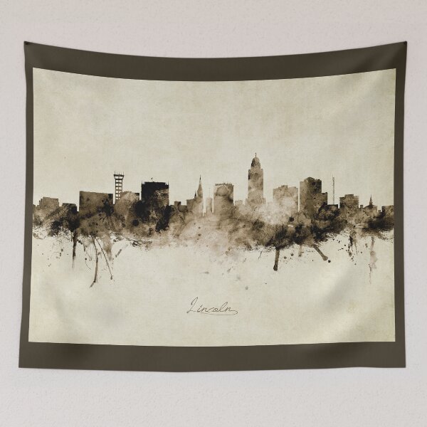 Item preview, Lincoln Nebraska Skyline designed and sold by ArtPrints.