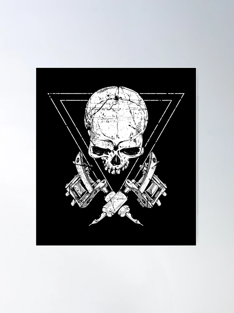 額縁 tatoo studio yamada IRON SKULL POSTER tatoo studio yamada