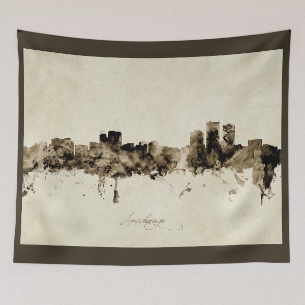 Item preview, Anchorage Alaska Skyline designed and sold by ArtPrints.