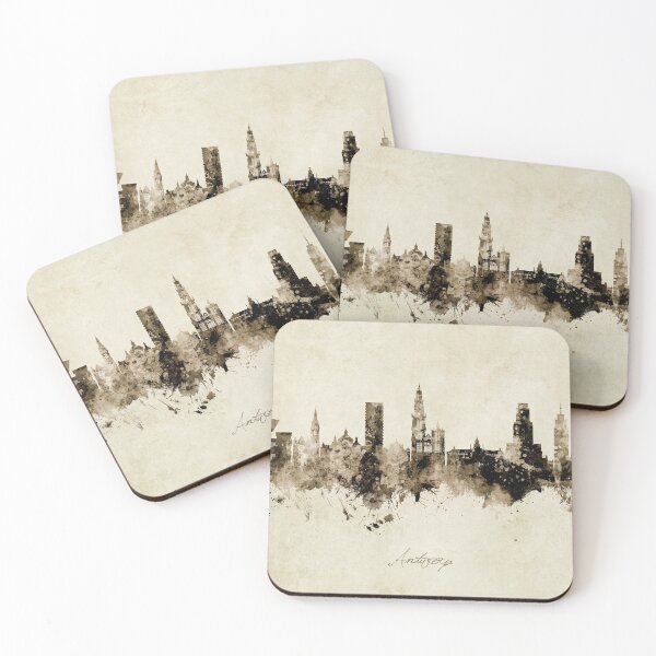 Item preview, Antwerp Belgium Skyline designed and sold by ArtPrints.