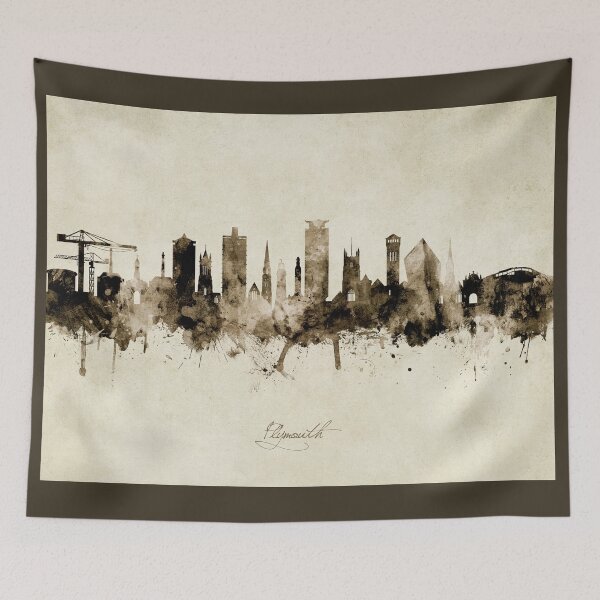 Item preview, Plymouth England Skyline designed and sold by ArtPrints.