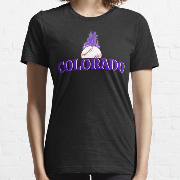 Colorado Baseball Flaming Fan Gift Design Essential T-Shirt