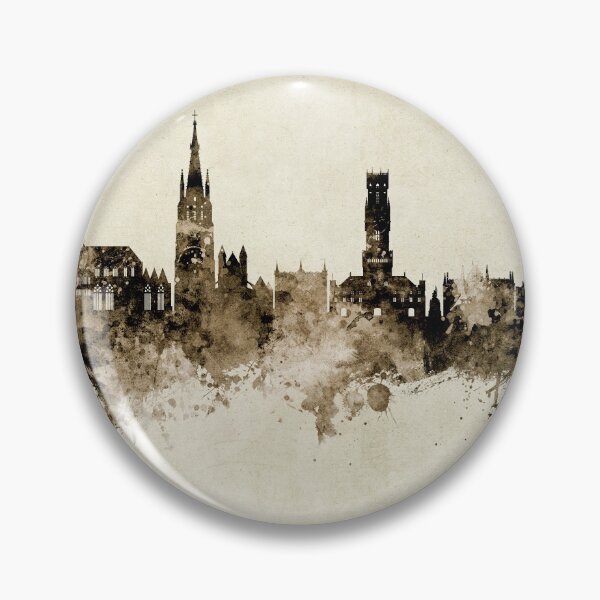 Item preview, Bruges Belgium Skyline designed and sold by ArtPrints.