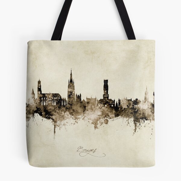 Item preview, Bruges Belgium Skyline designed and sold by ArtPrints.