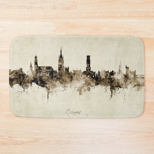Item preview, Bruges Belgium Skyline designed and sold by ArtPrints.