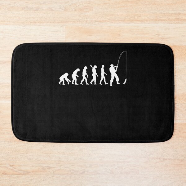 Item preview, Fishing - Human Evolution / Darwin / White designed and sold by Mohja-Design.