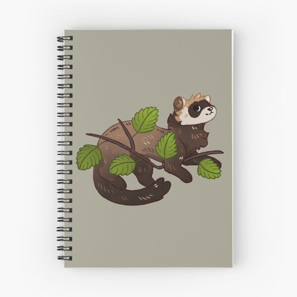 Item preview, European Polecat/Ferret with Birch Leaves designed and sold by Savkate.