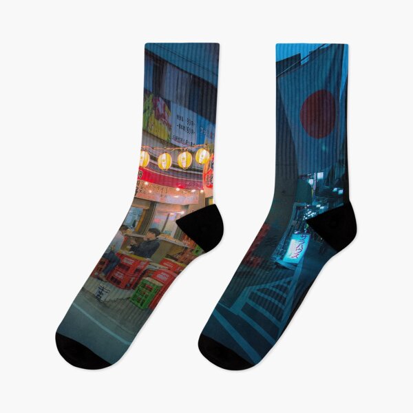 Item preview, Small street izakaya in Koenji Chilling outside on warm summer night designed and sold by TokyoLuv.