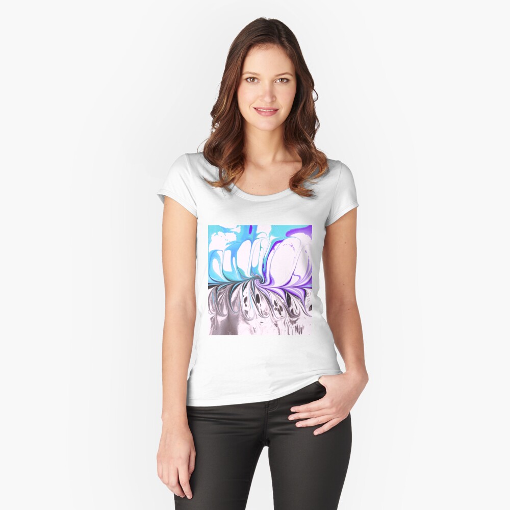 Item preview, Fitted Scoop T-Shirt designed and sold by Marbling4fun.