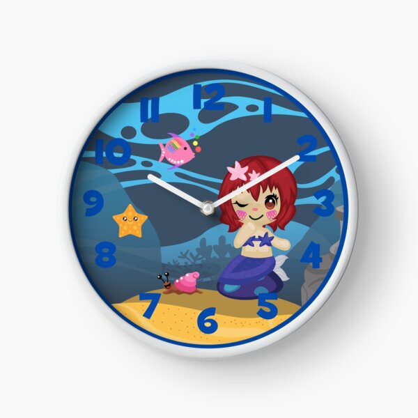 Mermaid clock Clock